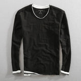 Premium Langærmet Bomulds T-shirt