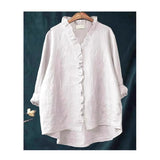 Loose Print Crew Neck Casual Plus Size Women's T-shirt