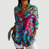 Amalie™ | Bluse med farverigt design