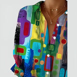 Maja™ | Bluse med farverigt design
