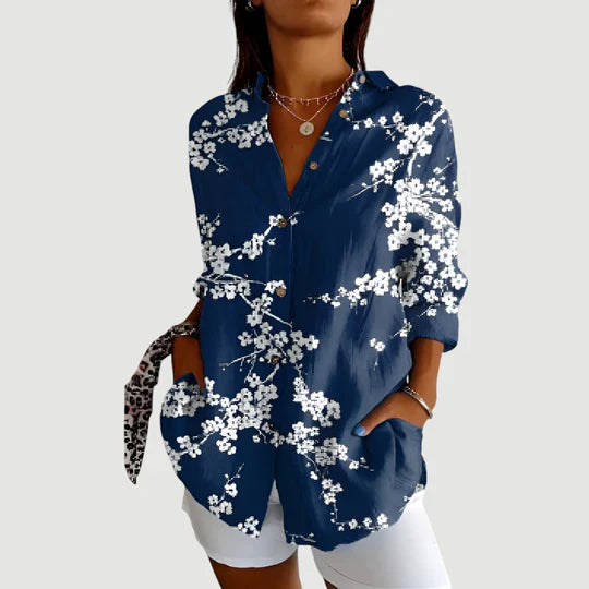 Amalie™ | Bluse med farverigt design