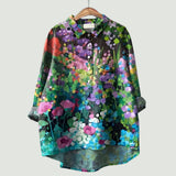 Blomstret damebluse | Glad, let og behagelig