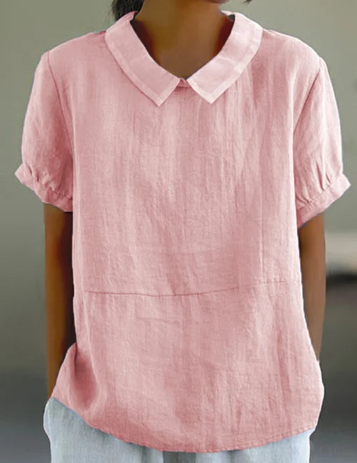 Amalie™ | Casual Bluse med Krave og Pufærmer