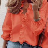 Romina™ – Luftig og elegant bluse med flæser