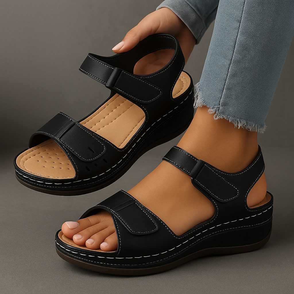 Oliva™ ortopædiske sandaler med kilehæl