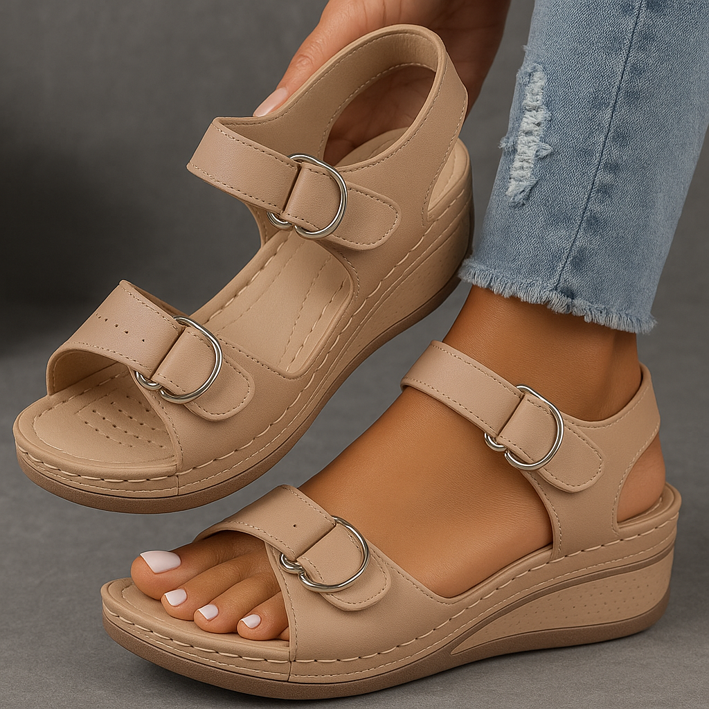 Veera™ ortopædiske sandaler med kilehæl