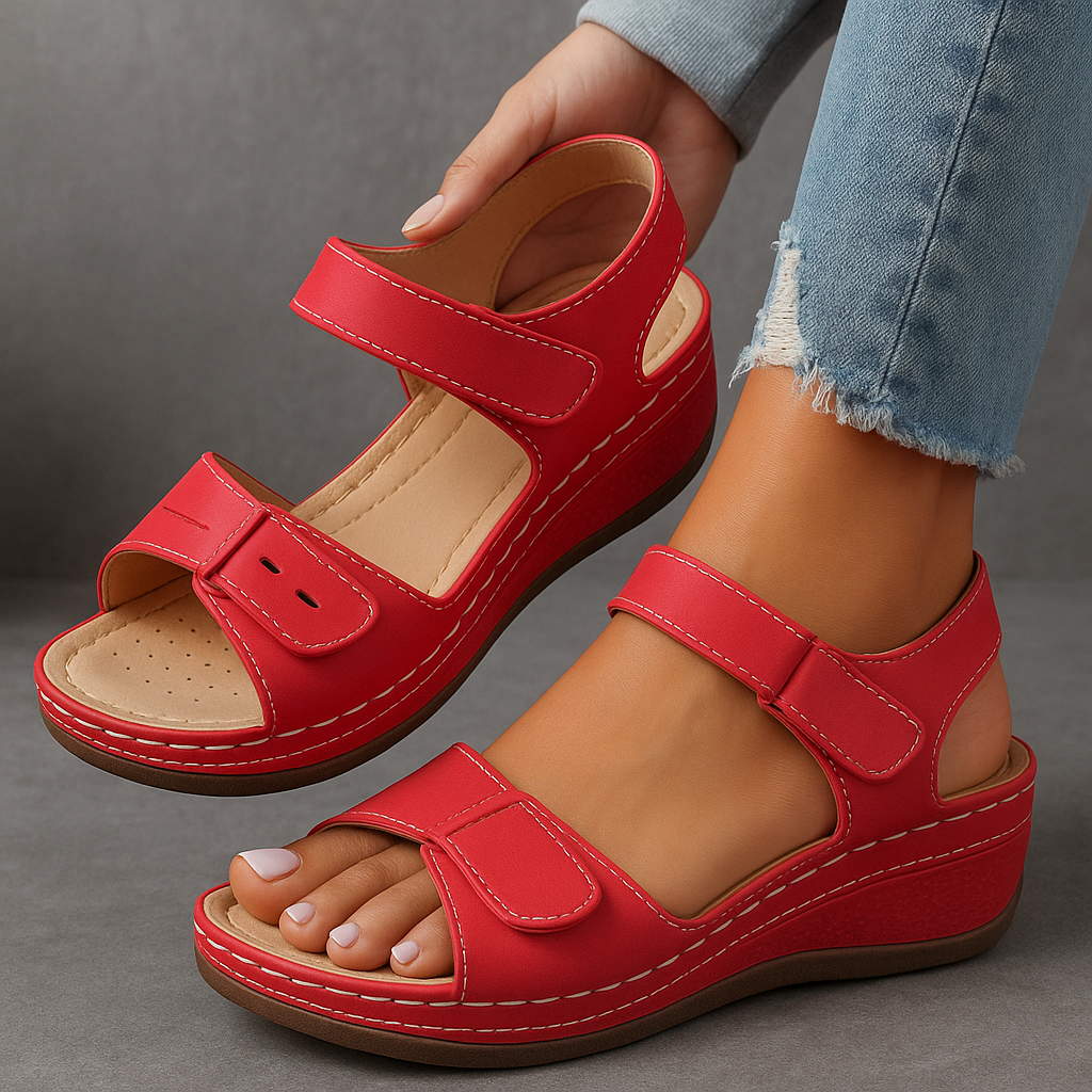 Oliva™ ortopædiske sandaler med kilehæl