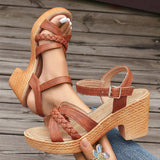 Michella | Stilfulde Sandaler med Flettet Rem