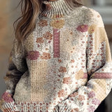 Olga Patchwork Rullekravetrøje