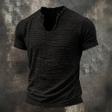 Vintage V-Hals T-Shirt | Høj Komfort