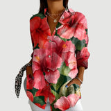 Thea™ | Bluse med farverigt design