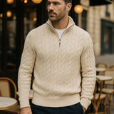 Marco | Sweater med halv lynlås