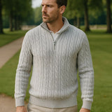 Marco | Sweater med halv lynlås
