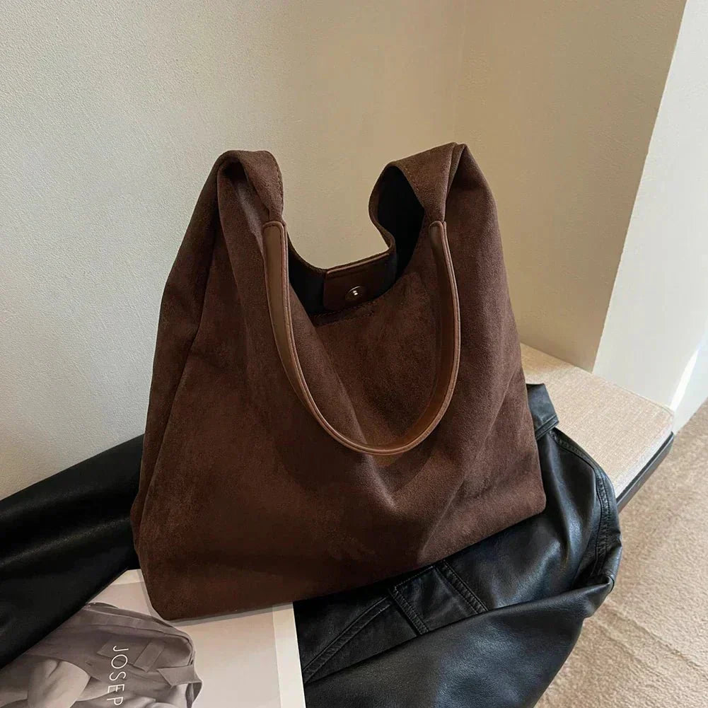Alette | Stilfuld Ruskind Tote Taske