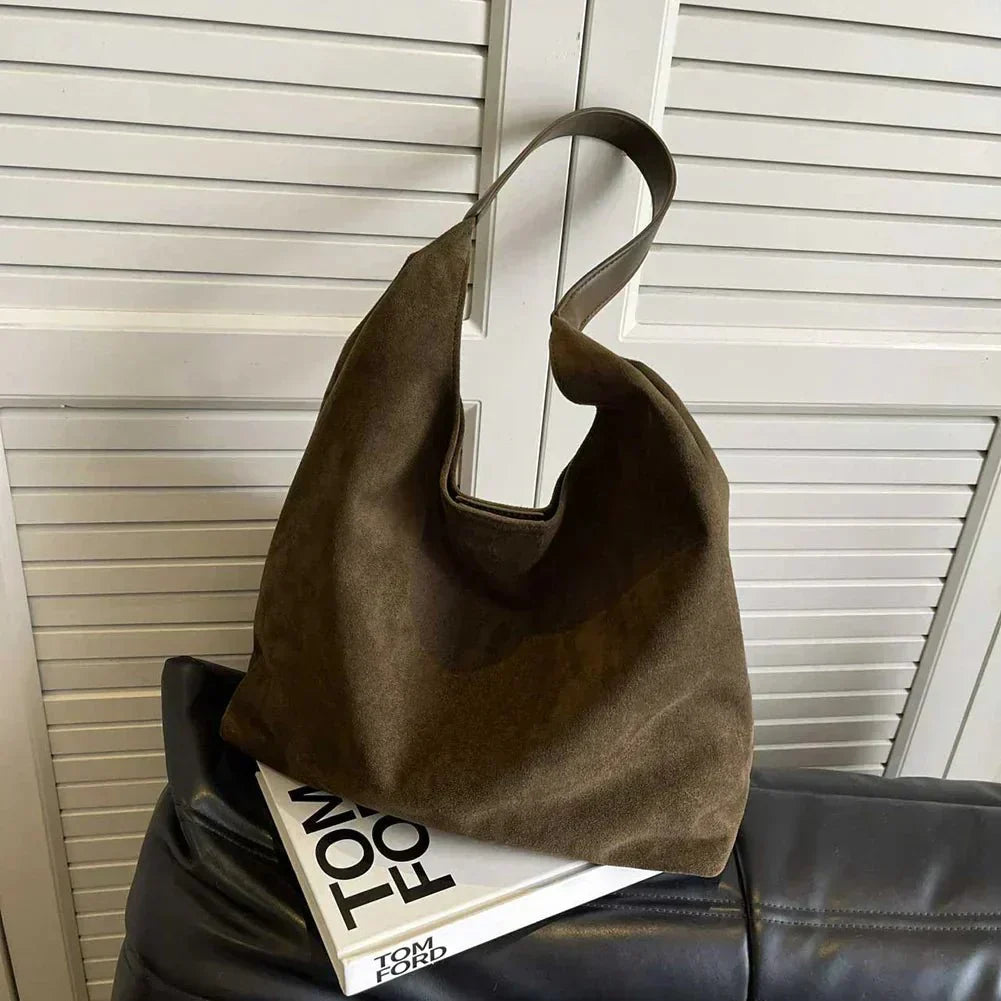 Alette | Stilfuld Ruskind Tote Taske