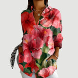 Ida™ bluse med farverigt design