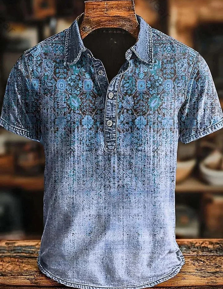 Van Rijn Fashion® | Retro polo med farveforløb