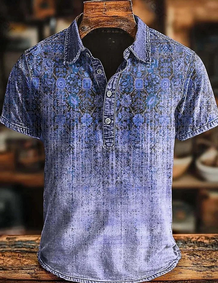 Van Rijn Fashion® | Retro polo med farveforløb