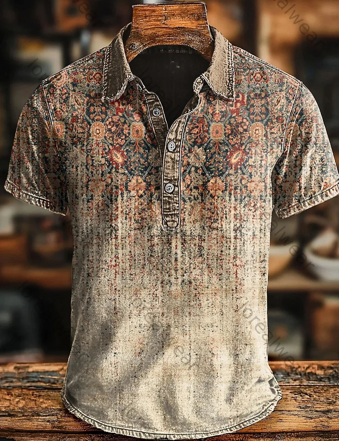 Van Rijn Fashion® | Retro polo med farveforløb