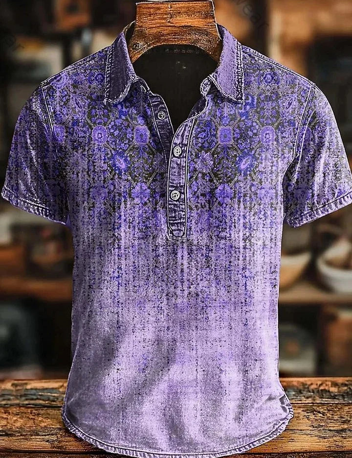 Van Rijn Fashion® | Retro polo med farveforløb