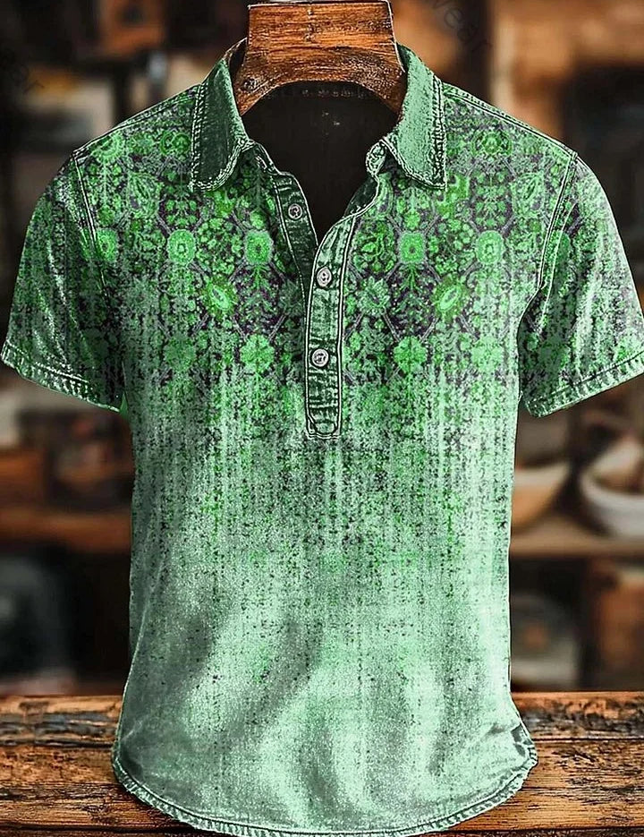 Van Rijn Fashion® | Retro polo med farveforløb