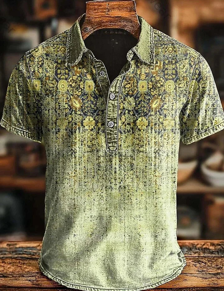 Van Rijn Fashion® | Retro polo med farveforløb